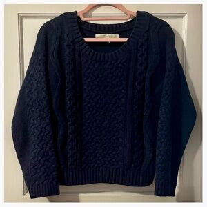 LC Lauren Conrad Navy Cable Knit Sweater – Size L